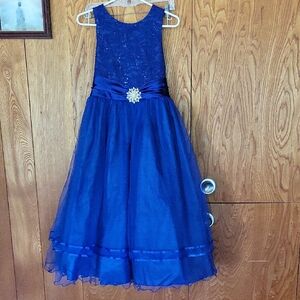 Cecikid Elegant RoyalBlue Formal Kids Dress